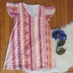 Pink Lily Tie Dye Dress